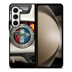 FORD MUSTANG CAR LOGO WHITE Samsung Galaxy Z Fold 5 Case Cover FORD MUSTANG CAR LOGO WHITE Samsung Galaxy Z Fold 5 Case Cover