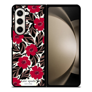 KATE SPADE NEW YORK LOGO RED ROSES Samsung Galaxy Z Fold 5 Case Cover
