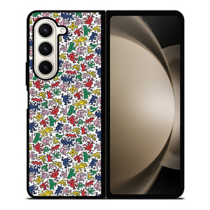 KEITH HARING ART COLORFUL FIGURES Samsung Galaxy Z Fold 5 Case Cover