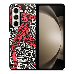KEITH HARING ART INTO 84 Samsung Galaxy Z Fold 5 Case Cover