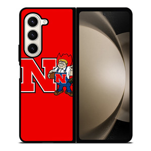 NEBRASKA HUSKERS ICON UNIVERSITY FOOTBALL LOGO Samsung Galaxy Z Fold 5 Case Cover