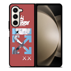 OFF WHITE STUSSY KAWS LOGO Samsung Galaxy Z Fold 5 Case Cover