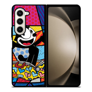 ROMERO BRITTO FELIX THE CAT ART Samsung Galaxy Z Fold 5 Case Cover