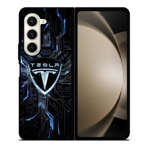 TESLA ELECTRIC CAR LOGO Samsung Galaxy Z Fold 5 Case Cover
