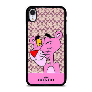 COACH NEW YORK LOGO X PINK PANTHER iPhone XR Case Cover COACH NEW YORK LOGO X PINK PANTHER iPhone XR Case Cover