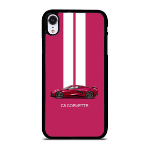 CORVETTE CAR C8 PINK iPhone XR Case Cover