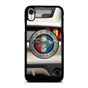 FORD MUSTANG CAR LOGO WHITE iPhone XR Case Cover FORD MUSTANG CAR LOGO WHITE iPhone XR Case Cover