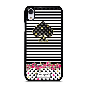 KATE SPADE NEW YORK LOGO STRIPES POLKADOTS iPhone XR Case Cover
