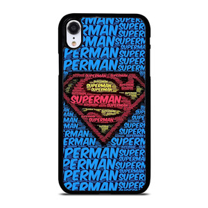 SUPERMAN TYPOGRAPHY LOGO iPhone XR Case Cover