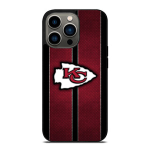 KANSAS CITY CHIEFS NFL METAL STRIPE iPhone 13 Pro Case Cover