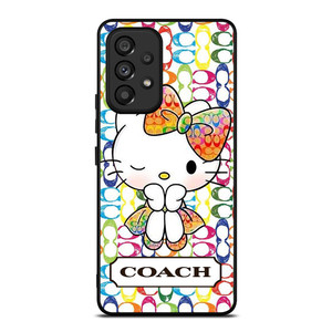 COACH NEW YORK LOGO CUTE HELLO KITTY Samsung Galaxy A53 Case Cover