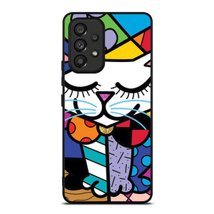 ROMERO BRITTO SERENE CAT ART Samsung Galaxy A53 Case Cover ROMERO BRITTO SERENE CAT ART Samsung Galaxy A53 Case Cover