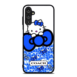 COACH NEW YORK LOGO HELLO KITTY BLUE TIE BOW Samsung Galaxy A14 Case Cover