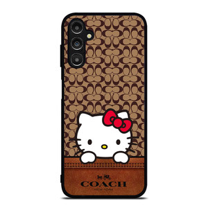 COACH NEW YORK LOGO HELLO KITTY BROWN Samsung Galaxy A14 Case Cover