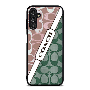 COACH NEW YORK LOGO PINK GREEN PATTERN ICON Samsung Galaxy A14 Case Cover