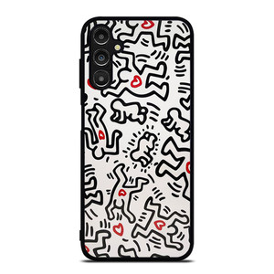 KEITH HARING ART HEART FIGURES Samsung Galaxy A14 Case Cover KEITH HARING ART HEART FIGURES Samsung Galaxy A14 Case Cover