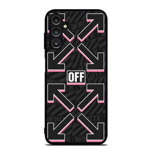 OFF WHITE LOGO BLACK PINK Samsung Galaxy A14 Case Cover