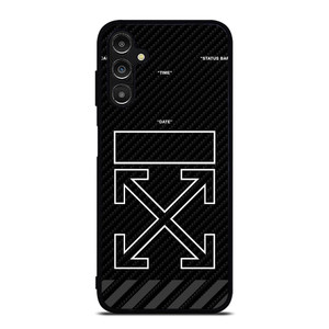 OFF WHITE LOGO TIME DATE CARBON Samsung Galaxy A14 Case Cover