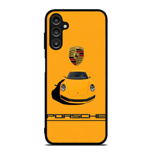 PORSCHE CAR LOGO YELLOW Samsung Galaxy A14 Case Cover