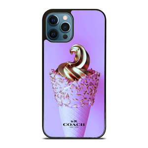 COACH NEW YORK LOGO GOLDEN ICE CREAM ICON iPhone 12 Pro Max Case Cover