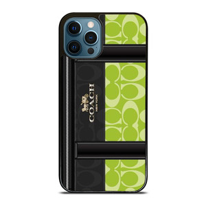 COACH NEW YORK LOGO GREEN BAG iPhone 12 Pro Max Case Cover