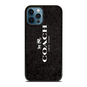 COACH NEW YORK LOGO ON BLACK FABRIC iPhone 12 Pro Max Case Cover COACH NEW YORK LOGO ON BLACK FABRIC iPhone 12 Pro Max Case Cover