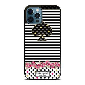 KATE SPADE NEW YORK LOGO STRIPES POLKADOTS iPhone 12 Pro Max Case Cover