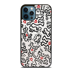 KEITH HARING ART HEART FIGURES iPhone 12 Pro Max Case Cover