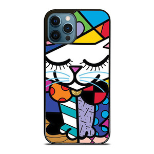 ROMERO BRITTO SERENE CAT ART iPhone 12 Pro Max Case Cover ROMERO BRITTO SERENE CAT ART iPhone 12 Pro Max Case Cover