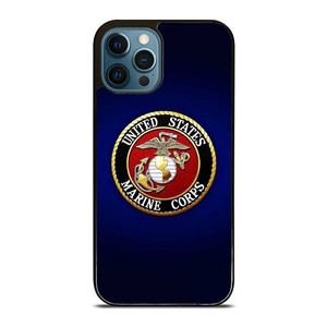 UNITED STATES US MARINE CORPS LOGO BLUE iPhone 12 Pro Max Case Cover