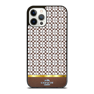 COACH NEW YORK ICON BROWN EMBLEM iPhone 12 Pro Case Cover