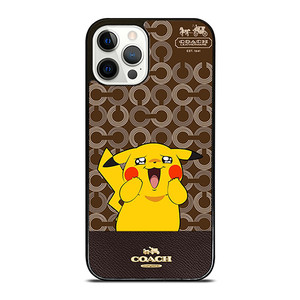COACH NEW YORK LOGO BRWON EMBLEM X PIKACHU POKEMON iPhone 12 Pro Case Cover COACH NEW YORK LOGO BRWON EMBLEM X PIKACHU POKEMON iPhone 12 Pro Case Cover