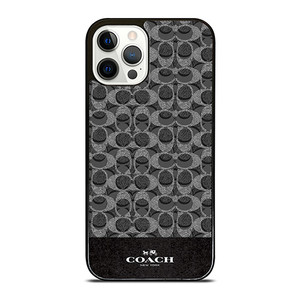 COACH NEW YORK LOGO DARK GREY iPhone 12 Pro Case Cover