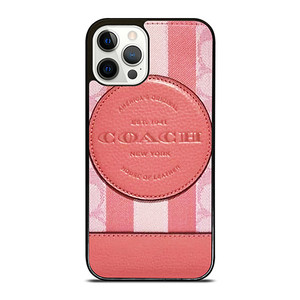 COACH NEW YORK LOGO PINK WALLET iPhone 12 Pro Case Cover
