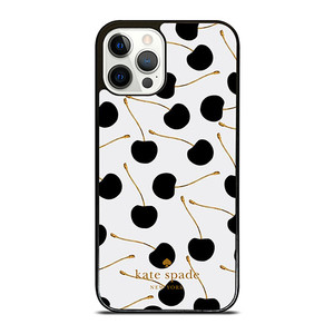 KATE SPADE NEW YORK LOGO BLACK CHERRIES iPhone 12 Pro Case Cover