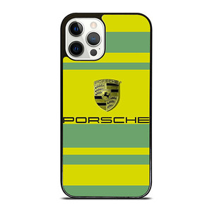 PORSCHE CAR LOGO YELLOW GREEN ICON iPhone 12 Pro Case Cover
