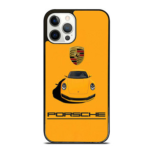 PORSCHE CAR LOGO YELLOW iPhone 12 Pro Case Cover