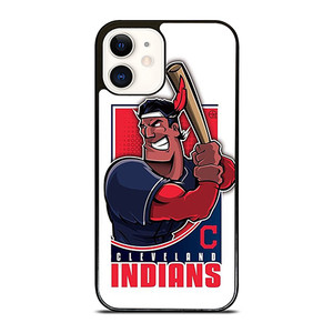 CLEVELAND INDIANS LOGO BASEBALL ICON iPhone 12 Case Cover CLEVELAND INDIANS LOGO BASEBALL ICON iPhone 12 Case Cover