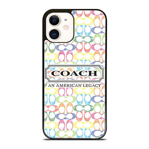 COACH NEW YORK LOGO AMERICAN LEGACY COLORFUL PATTERN iPhone 12 Case Cover COACH NEW YORK LOGO AMERICAN LEGACY COLORFUL PATTERN iPhone 12 Case Cover