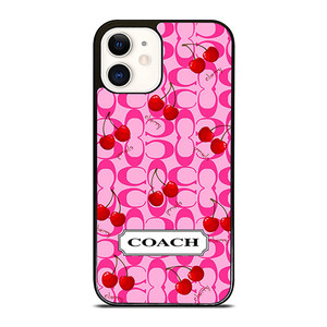 COACH NEW YORK LOGO CHERRY iPhone 12 Case Cover