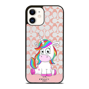 COACH NEW YORK LOGO CUTE UNICORN iPhone 12 Case Cover