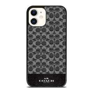 COACH NEW YORK LOGO DARK GREY iPhone 12 Case Cover