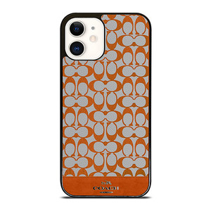 COACH NEW YORK LOGO PATTERN ORANGE EMBLEM iPhone 12 Case Cover