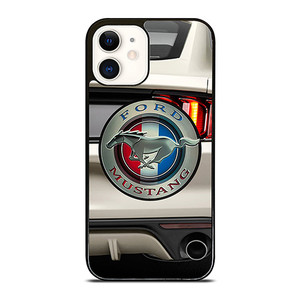 FORD MUSTANG CAR LOGO WHITE iPhone 12 Case Cover FORD MUSTANG CAR LOGO WHITE iPhone 12 Case Cover