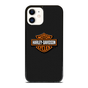 HARLEY DAVIDSON MOTORCYCLES LOGO CARBON iPhone 12 Case Cover HARLEY DAVIDSON MOTORCYCLES LOGO CARBON iPhone 12 Case Cover