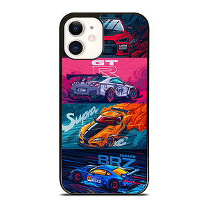 JAPAN RACING SPORTS CARS SUPRA GTR LANCER BRZ iPhone 12 Case Cover