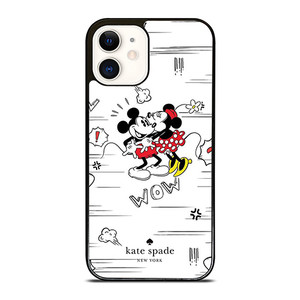 KATE SPADE NEW YORK LOGO X MICKEY MINNIE MOUSE DISNEY iPhone 12 Case Cover KATE SPADE NEW YORK LOGO X MICKEY MINNIE MOUSE DISNEY iPhone 12 Case Cover