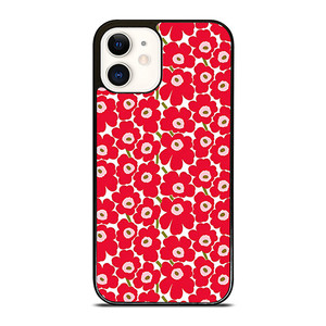 MARIMEKO PATTERN RED POPPY FLOWER iPhone 12 Case Cover MARIMEKO PATTERN RED POPPY FLOWER iPhone 12 Case Cover