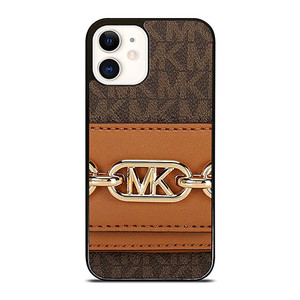 MICHAEL KORS MK LOGO BROWN BAG iPhone 12 Case Cover MICHAEL KORS MK LOGO BROWN BAG iPhone 12 Case Cover