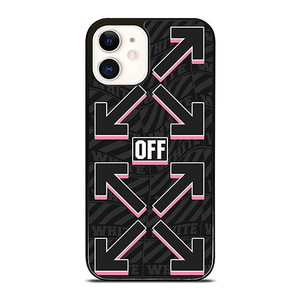 OFF WHITE LOGO BLACK PINK iPhone 12 Case Cover